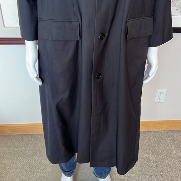 Balenciaga 2020 Signature Logo Overcoat Black sz42 - Picture 3 of 11